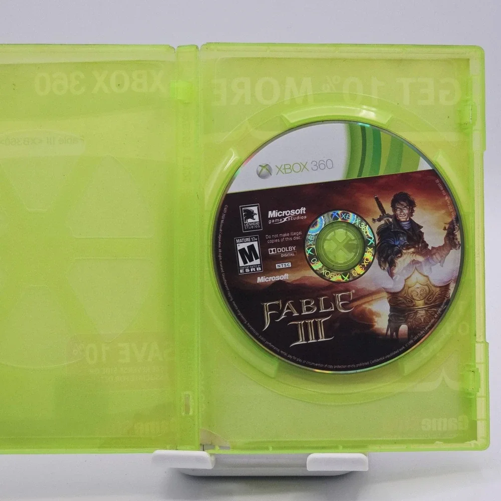 Fable III Microsoft Xbox 360 Video Game Tested Authentic No book No Box Cover‎